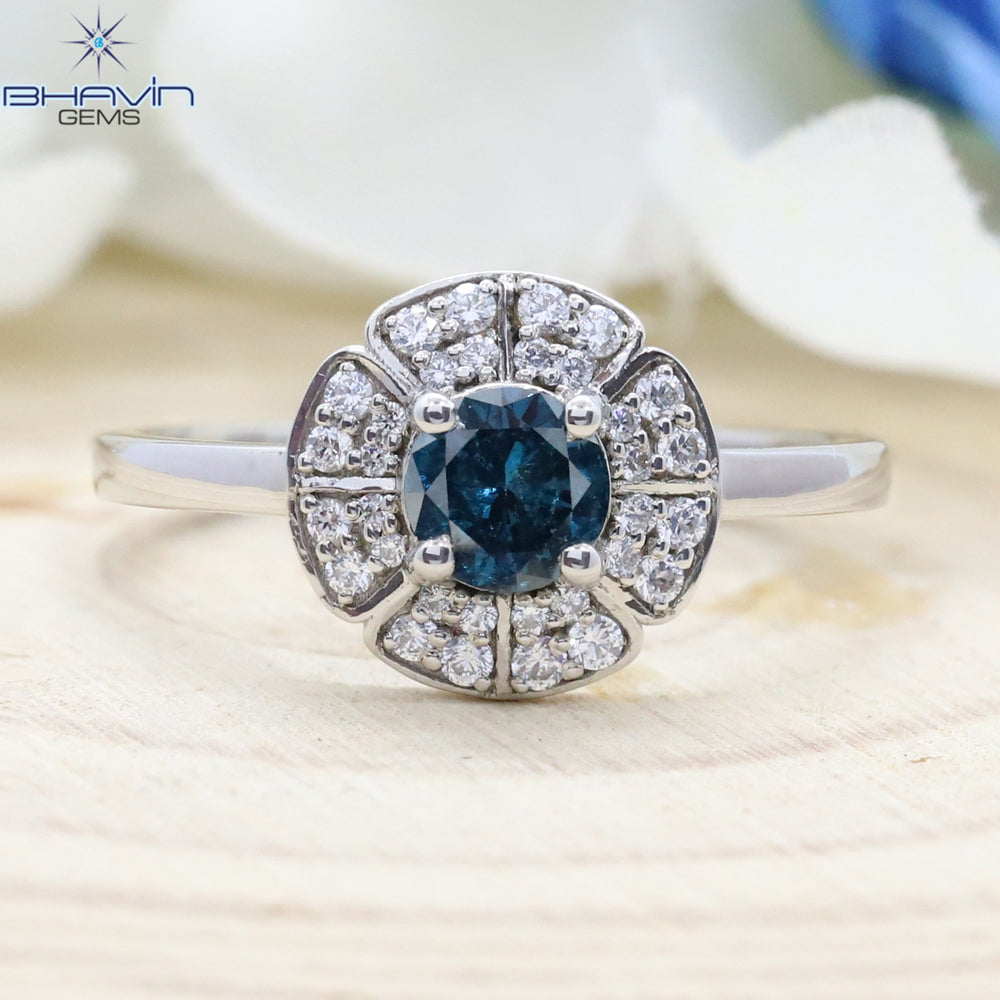 Round Shape Diamond Engagement Ring And Wedding Diamond Ring