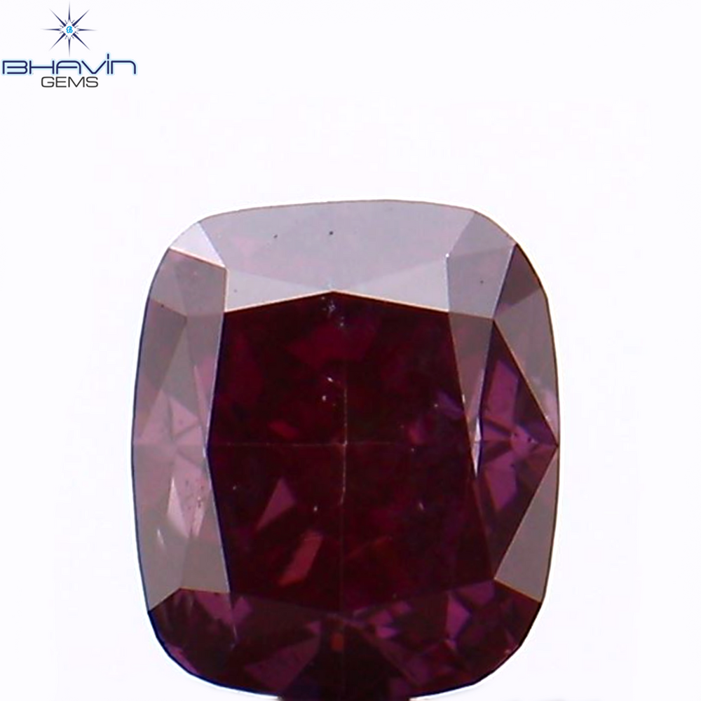 0.20 CT クッション シェイプ ナチュラル ルース ダイヤモンド 強化ピンク色 VS2 クラリティ (3.60 MM)