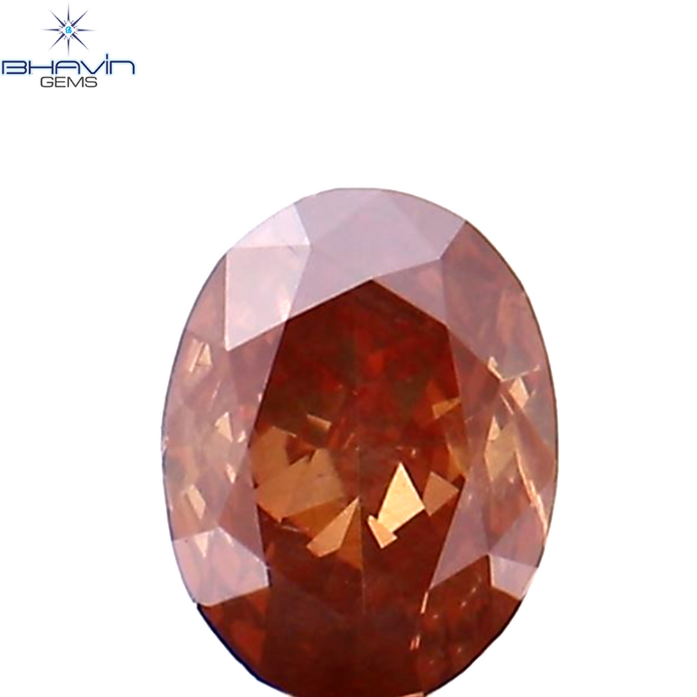 0.23 CT オーバル シェイプ ナチュラル ルース ダイヤモンド ピンク カラー SI1 クラリティ (4.30 MM)
