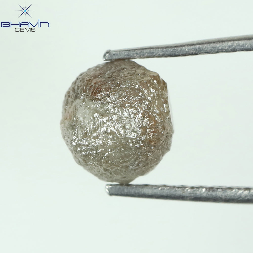 1.60 CT Rough Shape Salt And Pepper Color Natural Diamond I3 Clarity (5.75 MM)