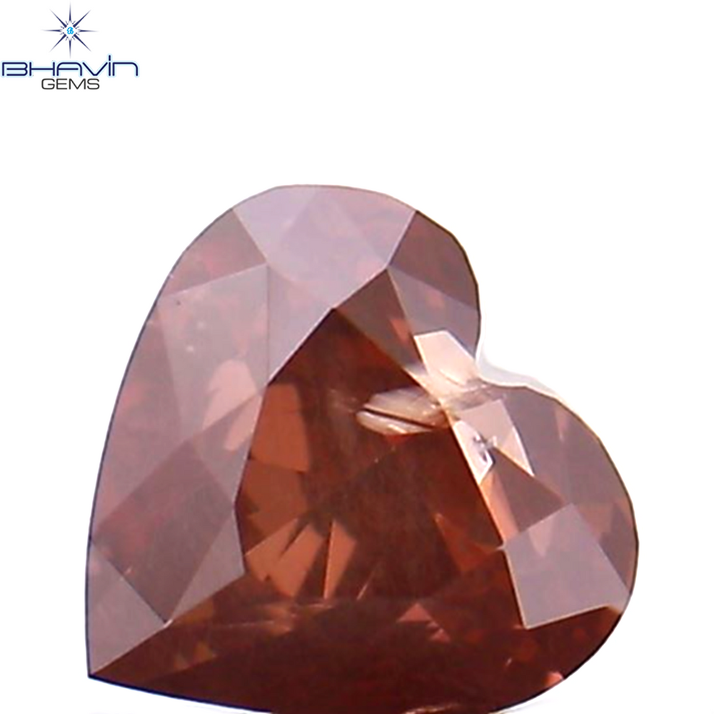 0.28 CT ハート シェイプ ピンク カラー ナチュラル ルース ダイヤモンド SI2 クラリティ (4.05 MM)