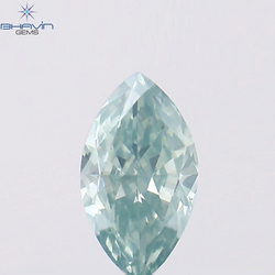 0.15 CT Marquise Shape Natural Diamond Bluish Green Color VS2 Clarity (4.95 MM)