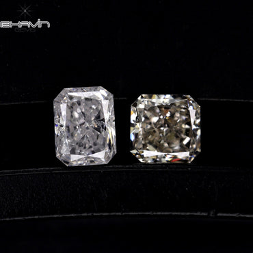 0.36 CT/2 Pcs Radiant Diamond White Color Natural Loose diamond Clarity VS-SI (3.96 MM)