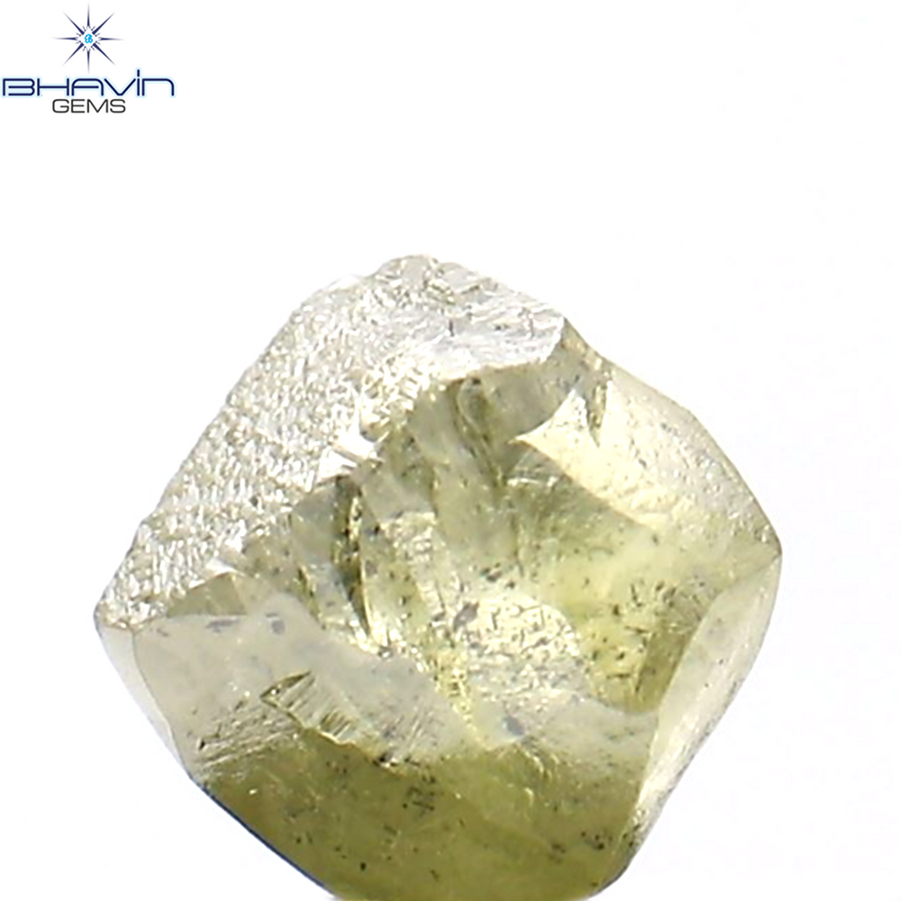 0.81 CT Rough Shape Natural Diamond Yellow Color I1 Clarity (4.96 MM)