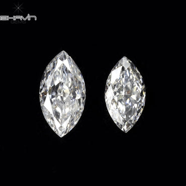 0.16 CT/2 PCS Marquise Shape Natural Diamond White Color VS-SI Clarity (4.24 MM)