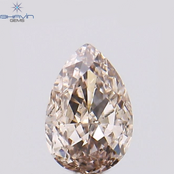 0.17 CT Pear Shape Natural Diamond Pink Color VS1 Clarity (4.06 MM)