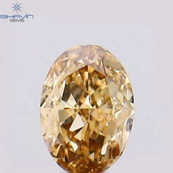 0.24 CT Oval Shape Natural Diamond Brown-Pink Color vs1 Clarity (4.19 MM)