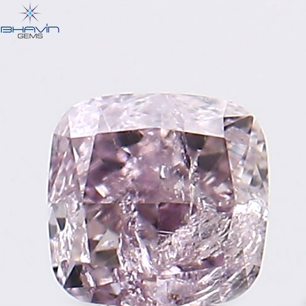 0.10 CT クッションシェイプ 天然ダイヤモンド ピンク色 I2 クラリティ (2.45 MM)