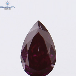 0.17 CT Pear Shape Natural Diamond Enhanced Pink Color VS2 Clarity (4.50 MM)