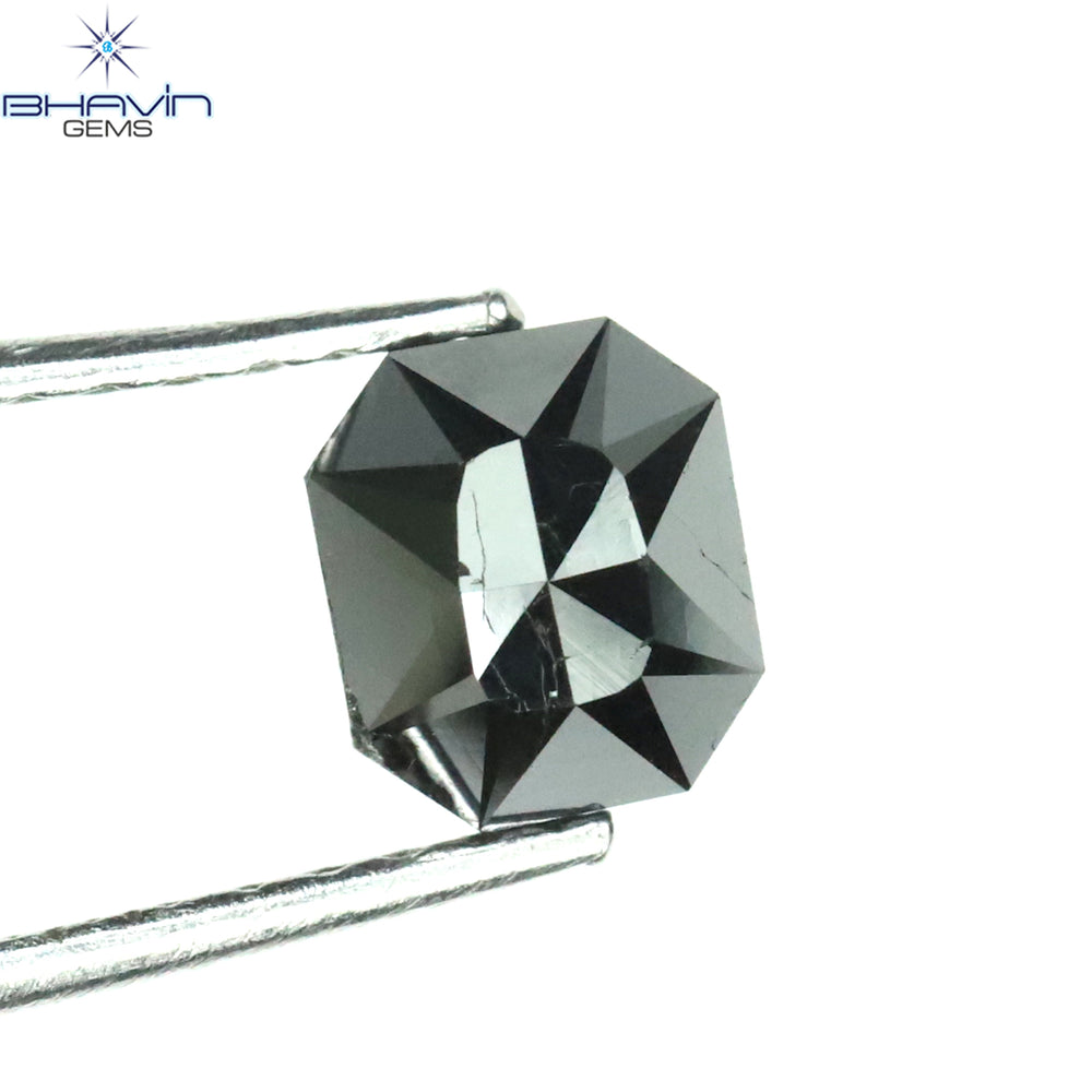 0.63 CT ラディアント シェイプ ナチュラル ダイヤモンド グリーン カラー I3 クラリティ (6.40 MM)