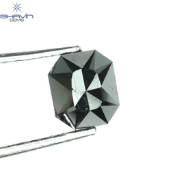 0.63 CT ラディアント シェイプ ナチュラル ダイヤモンド グリーン カラー I3 クラリティ (6.40 MM)