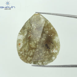 16.12 CT Slice Shape Natural Diamond Salt And Pepper Color I3 Clarity (29.51 MM)