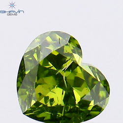 0.30 CT Heart Shape Natural Diamond Green Color SI2 Clarity (5.67 MM)