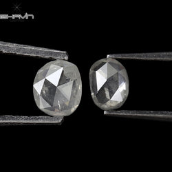 0.22 CT/2 PCS Oval Shape Natural Diamond White Color I3 Clarity (3.40 MM)