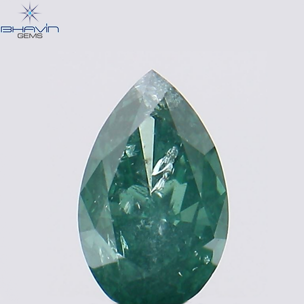 0.18 Pear Shape Natural Diamond Blue Color I1 Clarity (4.56 MM)