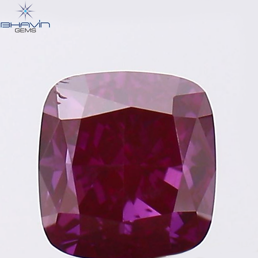 0.08 CT クッション シェイプ ナチュラル ルース ダイヤモンド 強化ピンク色 VS2 クラリティ (2.45 MM)