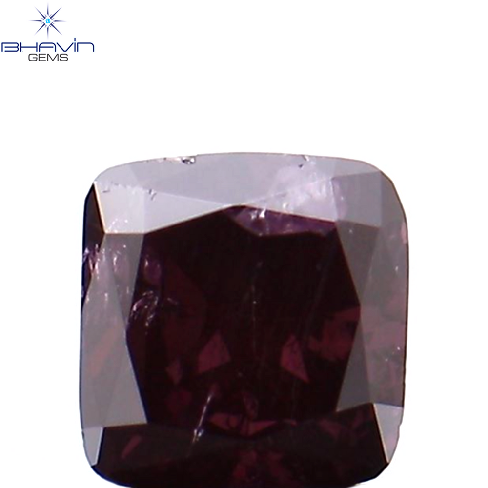0.30 CT クッション シェイプ ナチュラル ルース ダイヤモンド エンハンスト ピンク カラー I1 クラリティ (3.77 MM)