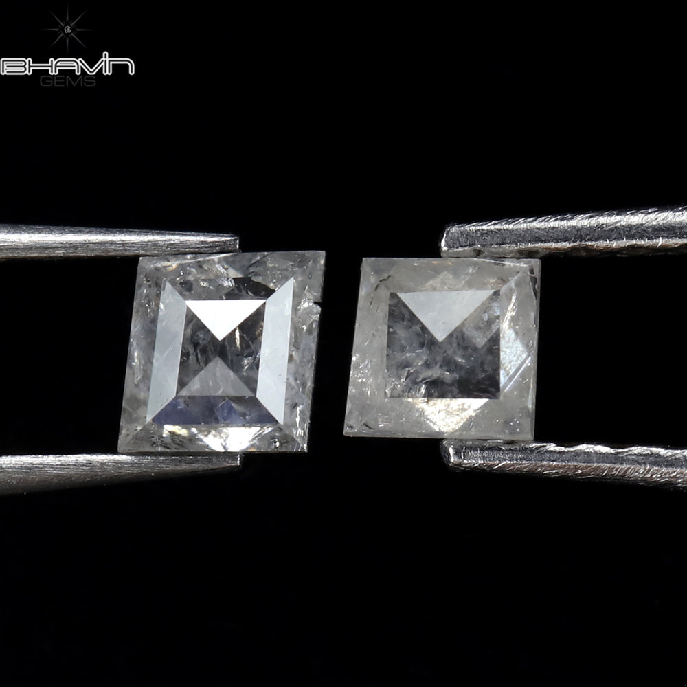 0.40 CT/2 PCS Hexagon Shape Natural Loose Diamond White Color I3 Clarity (3.32 MM)