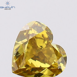 0.26 CT Heart Shape Natural Diamond Orange Color VS2 Clarity (3.68 MM)