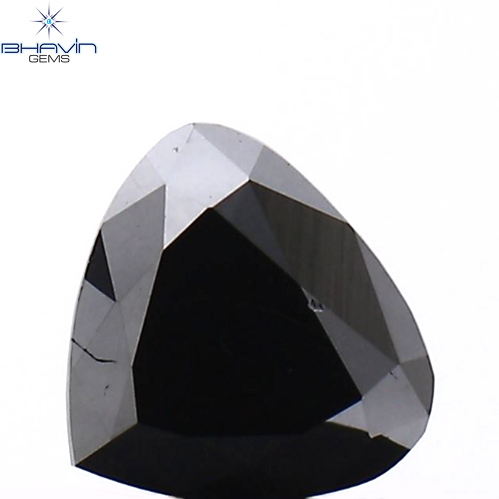 0.36 CT Heart Diamond Natural Diamond Black Diamond Clarity Opaque (4.47 MM)