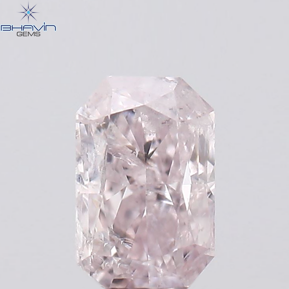 0.08 CT ラディアント シェイプ ナチュラル ダイヤモンド ピンク色 SI2 クラリティ (2.38 MM)