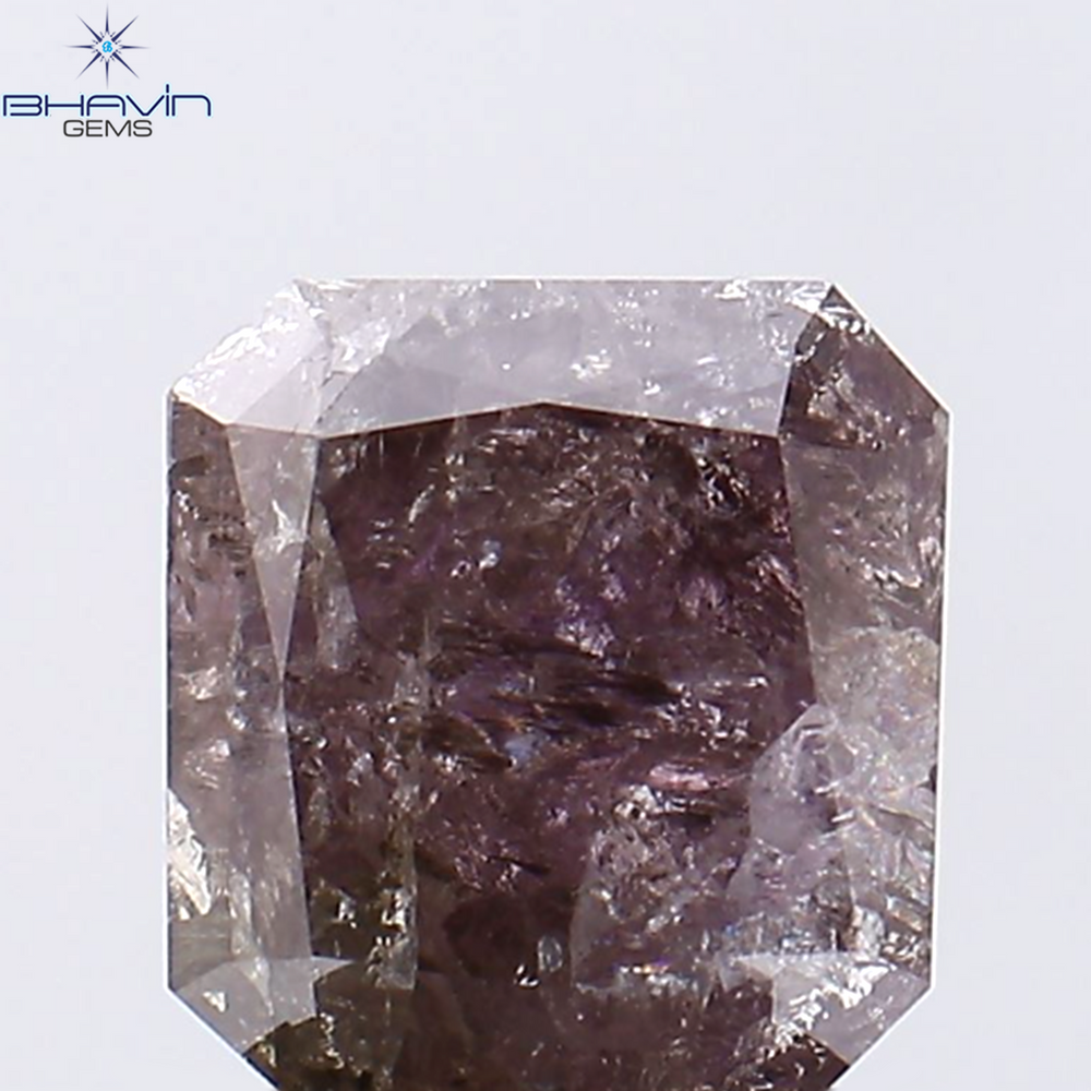 1.03 CT ラディアント シェイプ ナチュラル ダイヤモンド ブラウン カラー VS2 クラリティ (5.93 MM)
