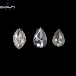 0.64 CT/3 PCS Mix Shape Natural Diamond White Color I3 Clarity (4.85 MM)