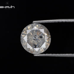 1.69 CT Round Shape Natural Loose Diamond White Color I3 Clarity (7.55 MM)