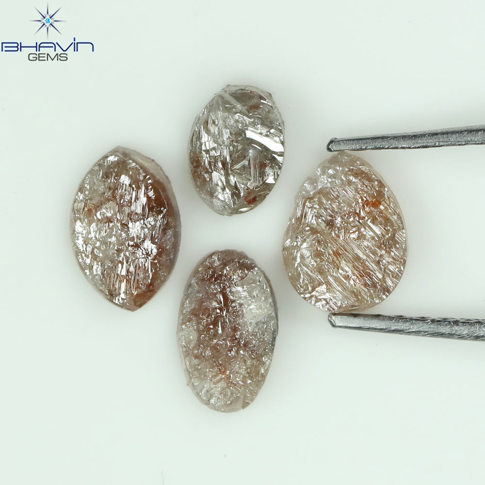 1.05 CT、ノーカット ポルキ シェイプ、天然ダイヤモンド、ブルー カラー、I3 クラリティ (5.42 MM)