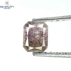 0.46 CT Radiant Shape Natural Diamond Pink Color I3 Clarity (4.67 MM)