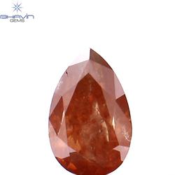 0.33 CT Pear Shape Natural Diamond Pink Color I1 Clarity (5.25 MM)