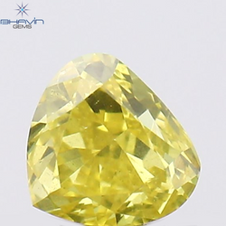 0.09 CT Heart Shape Natural Diamond Yellow Color VS1 Clarity (2.83 MM)