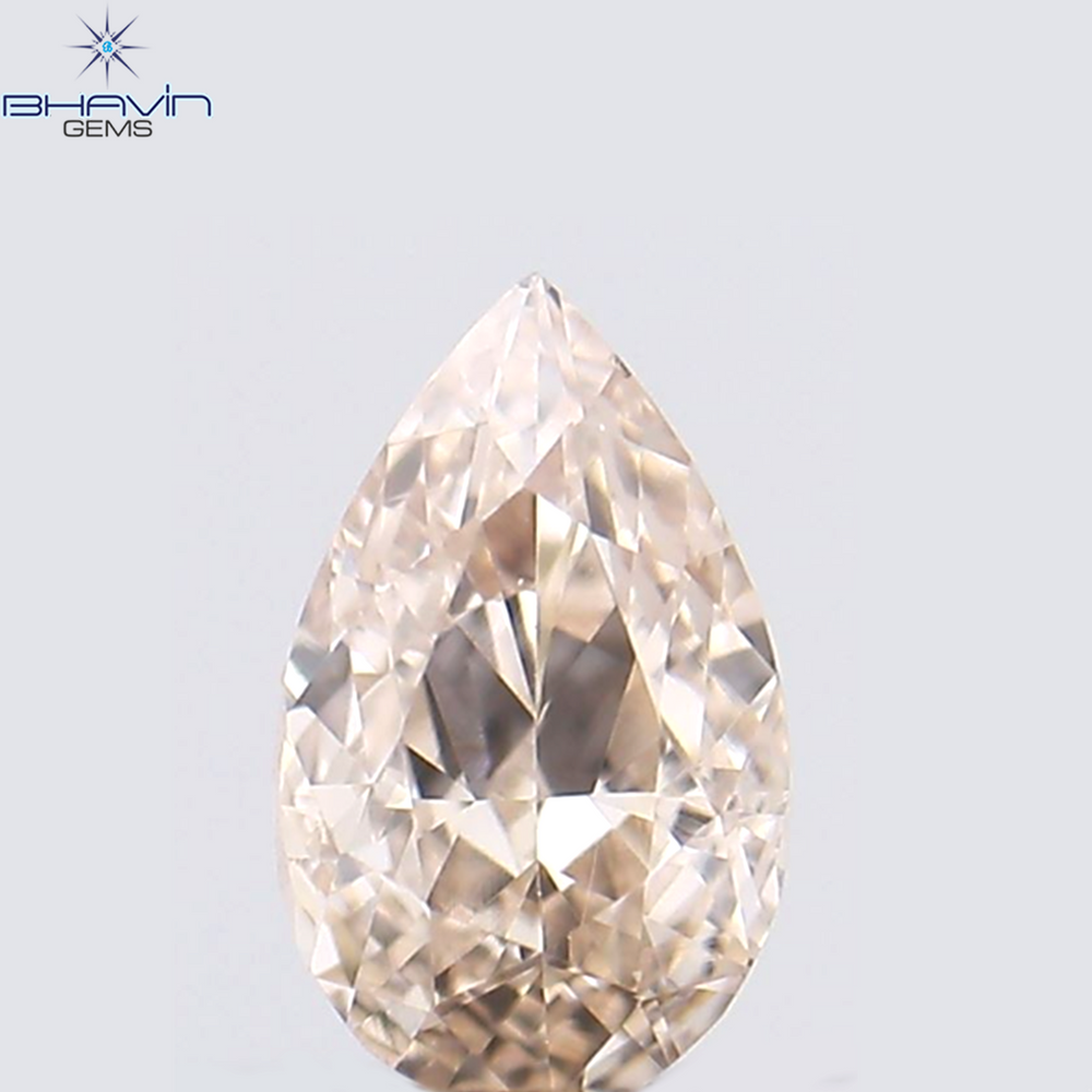 0.14 CT Pear Shape Natural Diamond Pink Color VS1 Clarity (4.20 MM)