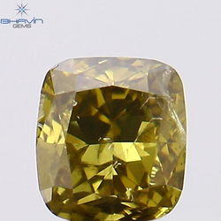 0.26 CT Cushion Shape Natural Diamond Green Color SI2 Clarity (3.80 MM)