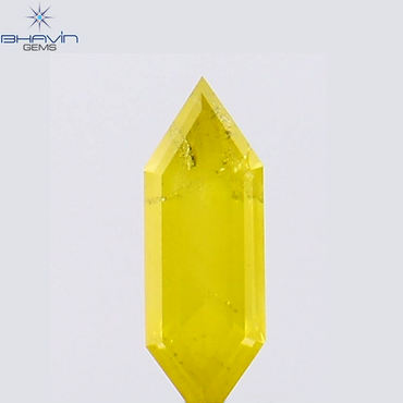 0.19 CT Hexagon Shape Natural Diamond Yellow Color I2 Clarity (6.65 MM)