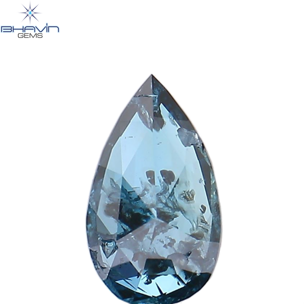 0.29 Pear Shape Natural Diamond Blue Color I3 Clarity (6.30 MM)