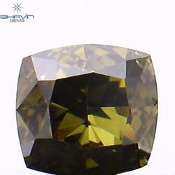 0.20 CT Cushion Shape Natural Loose Diamond Green Color VS1 Clarity (3.38 MM)