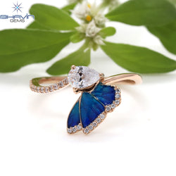 Round Diamond White Diamond Natural Diamond Ring Gold Ring Engagement Ring