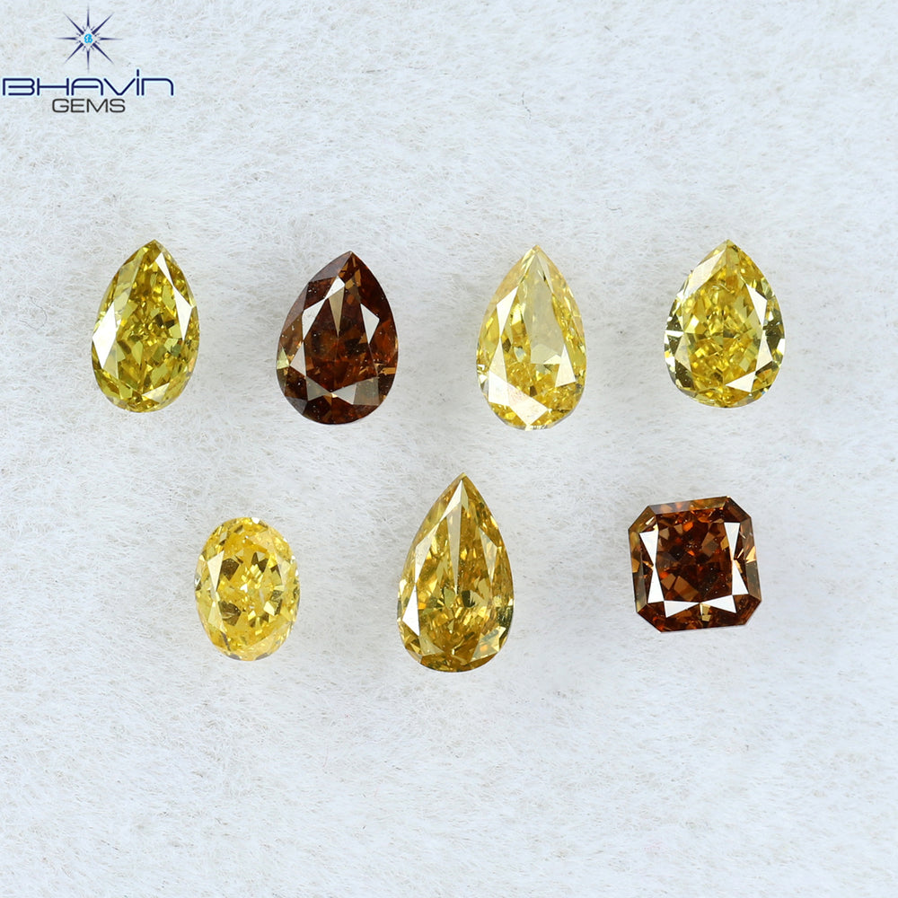 0.64 CT/7 PCS Mix Shape Natural Diamond Mix Color VS Clarity (3.98 MM)