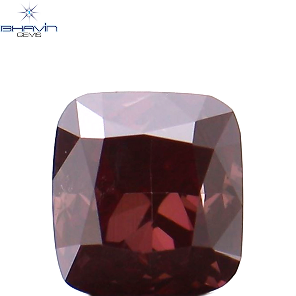 0.28 CT クッション シェイプ ナチュラル ルース ダイヤモンド 強化ピンク色 VS1 クラリティ (3.72 MM)