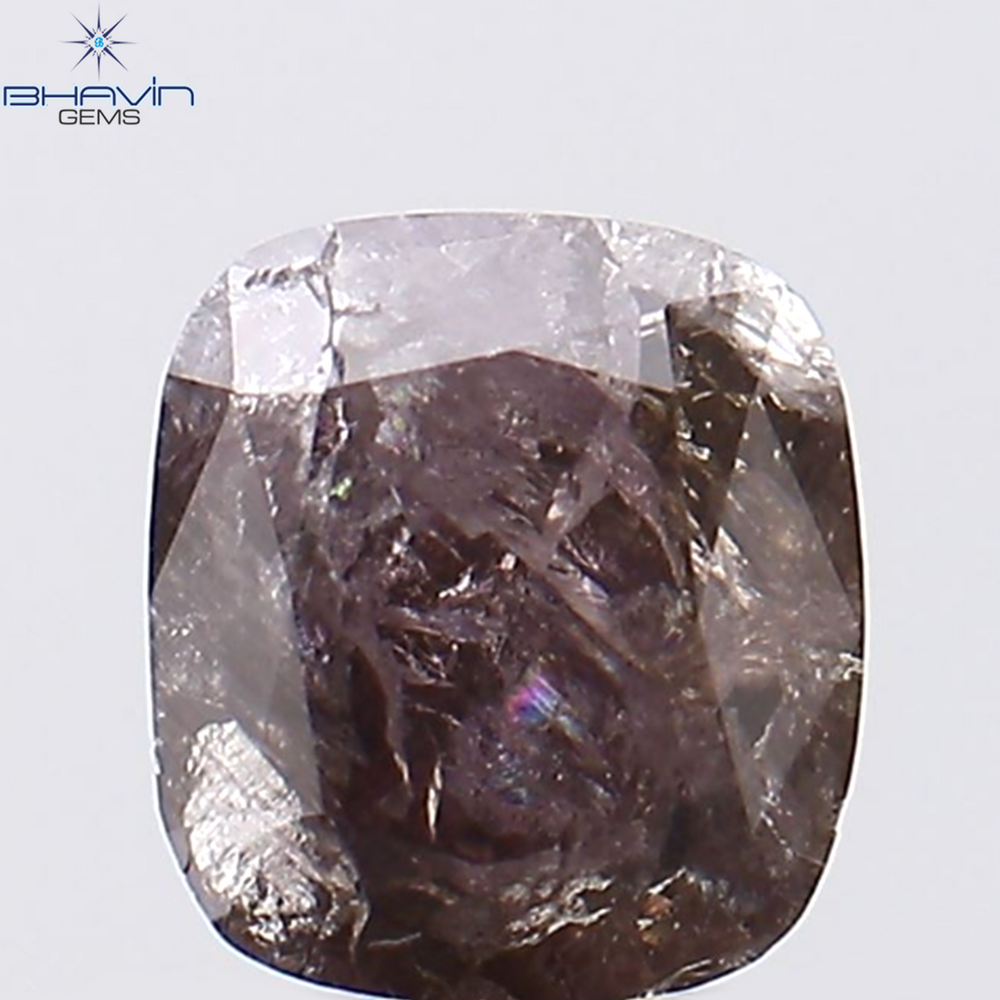 0.51 CT Cushion Shape Natural Diamond Pink Color I3 Clarity (4.56 MM)