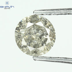 0.45 CT Round Shape Natural Loose Diamond Salt And Pepper Color I3 Clarity (4.92 MM)