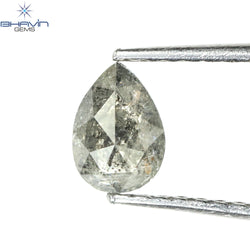0.49 CT Pear Shape Natural Loose Diamond Salt And Pepper Color I3 Clarity (6.15 MM)