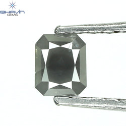 0.35 CT Radiant Shape Natural Diamond Gray Color I3 Clarity (4.00 MM)