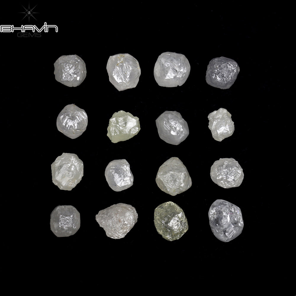 3.07 CT/16 PCS Rough Shape White Color Natural Diamond I3 Clarity (3.05 MM)