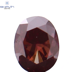 0.12 CT Oval Shape Natural Diamond Enhanced Pink Color VS2 Clarity (3.47 MM)