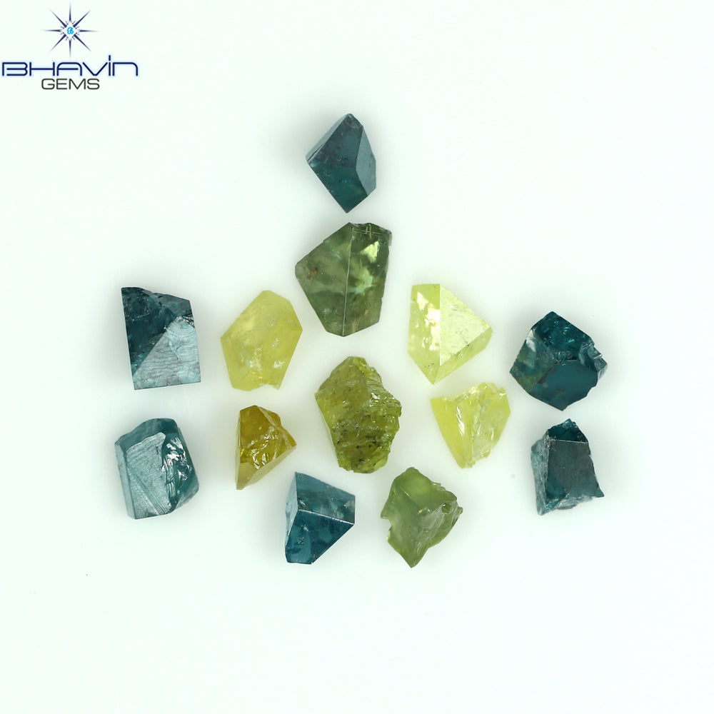 1.14 CT/13 PCS Rough Shape Enhanced Mix Color Natural Diamond I3 Clarity (3.30 MM)