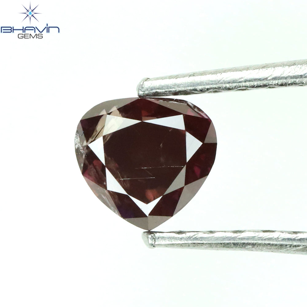 0.20 CT ハート シェイプ エンハンスト ピンク カラー ナチュラル ルース ダイヤモンド SI2 クラリティ (3.91 MM)