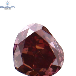 0.24 CT Heart Shape Enhanced Pink Color Natural Loose Diamond VS1 Clarity (3.73 MM)