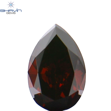 0.19 CT Pear Shape Natural Diamond Cognac Color VS1 Clarity (4.65 MM)